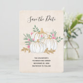 ホワイトと金ゴールドカボチャ水の色感謝祭 セーブザデート (スタンド正面)