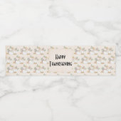 ホワイトと金ゴールドカボチャ水の色感謝祭 ペットボトルラベル (シングルラベル)