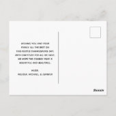 ホワイトと金ゴールドカボチャ水の色感謝祭 ポストカード (裏面)