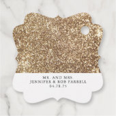 ホワイトと金ゴールドカボチャ秋ありがとう フェイバータグ (裏面)