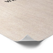 ホワイトと金ゴールドカボチャ秋の結婚式ウェルカムサイン ポスター (角)