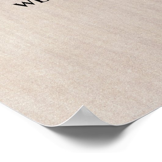 ホワイトと金ゴールドカボチャ秋の結婚式ウェルカムサイン ポスター (角)