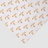 ホワイトと金ゴールドクリスマスホリー 薄葉紙 (詳細)