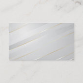 ホワイトと金ゴールドクロス教会の牧師またはディーコン 名刺 (裏面)