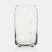 ホワイトと金ゴールドグリッターブライド婚約リング ガラス缶 (右)