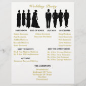 ホワイトと金ゴールドハート水玉模様式チラシ (裏面)