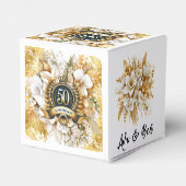 ホワイトと金ゴールドフローラ50周年記念 フェイバーボックス (裏面サイド)