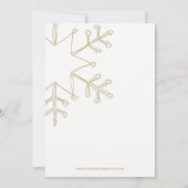 ホワイトと金ゴールドモダンホリデーパーティー 招待状 (裏面)