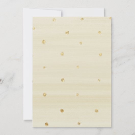 ホワイトと金ゴールド秋インラブブライダルシャワー招待状 招待状 (裏面)