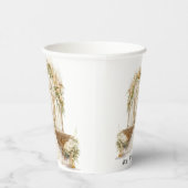 ホワイトと金ゴールド結婚教会 紙コップ (右)
