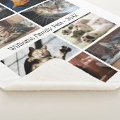 ホワイトに名前を付けた独自の8枚のフォトコラージュを作成 シェルパブランケット (3/4)