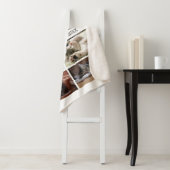 ホワイトに名前を付けた独自の8枚のフォトコラージュを作成 シェルパブランケット (インサイチュ)