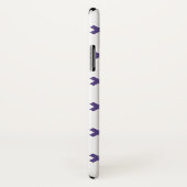 ホワイトのウルトラバイオレットクロスステッチ Case-Mate iPhoneケース (裏面/右)