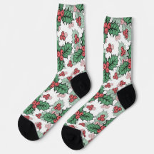 ホワイトのクリスマスソックス - ホリデーシーズンの喜び