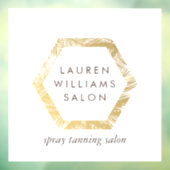 ホワイトのゴールドパームスプレータンニングサロンロゴ ウィンドウサイン (シート3)