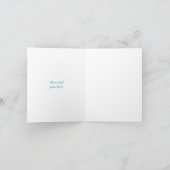 ホワイトのタツノオトシゴとライトシーグリーンの結婚式のお礼 サンキューカード (内部)