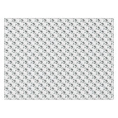 ホワイトのバタフライハート テーブルクロス (正面(横))