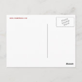 ホワイトのポストカードにネイビーのシェブロン ポストカード (裏面)