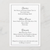 ホワイトのメニュ結婚ー・エンクロージャカードのAnemone エンクロージャーカード (裏面)