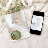 ホワイトの上に緑色の結婚多肉株 セーブザデート