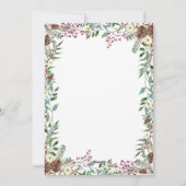 ホワイトの冬のリース | メリークリスマス シーズンカード (裏面)