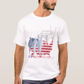 ホワイトの勇敢なハートのトリビュート Tシャツ (正面)