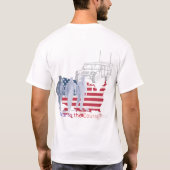 ホワイトの勇敢なハートのトリビュート Tシャツ (裏面)