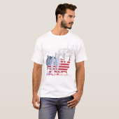 ホワイトの勇敢なハートのトリビュート Tシャツ (正面フル)