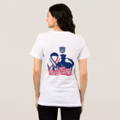ホワイトの名誉バナー トライブレンドTシャツ (裏面全面)