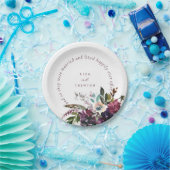 ホワイトの後ずっと楽しくブルゴーニュ結婚ーの輝き ペーパープレート (パーティー)