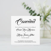 ホワイトの手の込んだ取り消し結婚の発表 招待状 (スタンド正面)