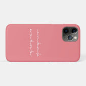 ホワイトの流れるようなフォントで書かれた「吸って吐く」の文字 Case-Mate iPhoneケース (裏面(横))