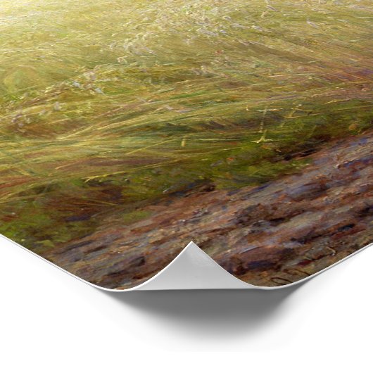 ホワイトの読女性 ポスター (角)