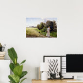 ホワイトの読女性 ポスター (ホームオフィス)