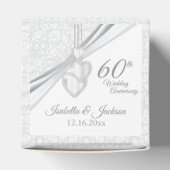 ホワイトの60回目ダイヤモンド結婚記念日 フェイバーボックス (上部)