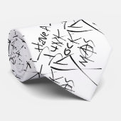 ホワイトのPUNK ROCK XMAS ネクタイ (ロール)