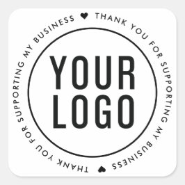 ホワイトは私のビジネスをサポートしてくれてありがとう スクエアシール