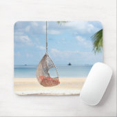 ホワイトぶら下がったズチェア マウスパッド (マウス)