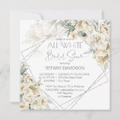 ホワイトをテーマにしたブライダルシャワー銀フレームフローラ (正面)