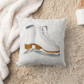 ホワイトアイススケート装飾用クッション クッション (ブランケット)