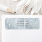 ホワイトアイススノーフレークスウィンターワンダーランド招待状 ラベル (インサイチュ)