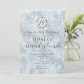 ホワイトアイススノーフレークスウィンターワンダーランド招待状 招待状 (スタンド正面)