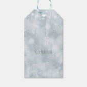 ホワイトアイススノーフレークスウィンターワンダーランド ギフトタグ (正面)