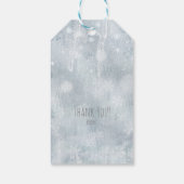 ホワイトアイススノーフレークスウィンターワンダーランド ギフトタグ (裏面)