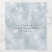 ホワイトアイススノーフレーク冬ワンダーランドワインラベル ワインラベル (シングルラベル)