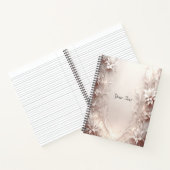 ホワイトアイボリーの花柄ノート ノートブック (内部)