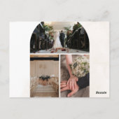 ホワイトアイボリーサンキュー結婚ズカード ポストカード (裏面)