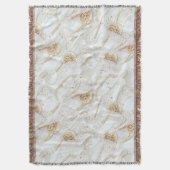 ホワイトアイボリーシルク&アイボリーシャンペーンパール スローブランケット (正面縦)