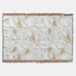 ホワイトアイボリーシルク&アイボリーシャンペーンパール スローブランケット