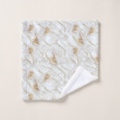 ホワイトアイボリーシルク&アイボリーシャンペーンパール バスタオルセット (ウォッシュタオル)